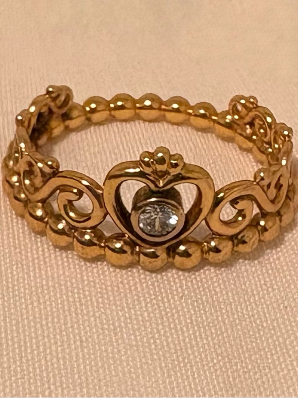 Pandora Rose Gold Princess Ring Size 8